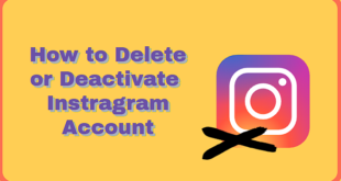 delete or deactivate Instagram account