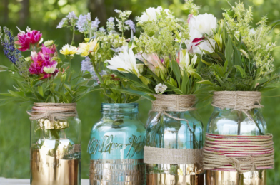 How to Upcycle Glass Jars into Decorative Vases