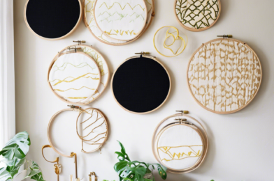 DIY Embroidery Hoops as Wall Decor