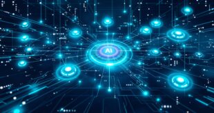AI agents in enterprise workflows - interconnected autonomous systems orchestrating business processes in modern corporate environment